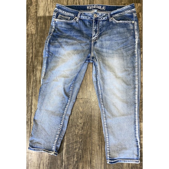 Hydraulic Jeans Hydraulic Jeans Cropped Womens Blue Nolita Mid Rise